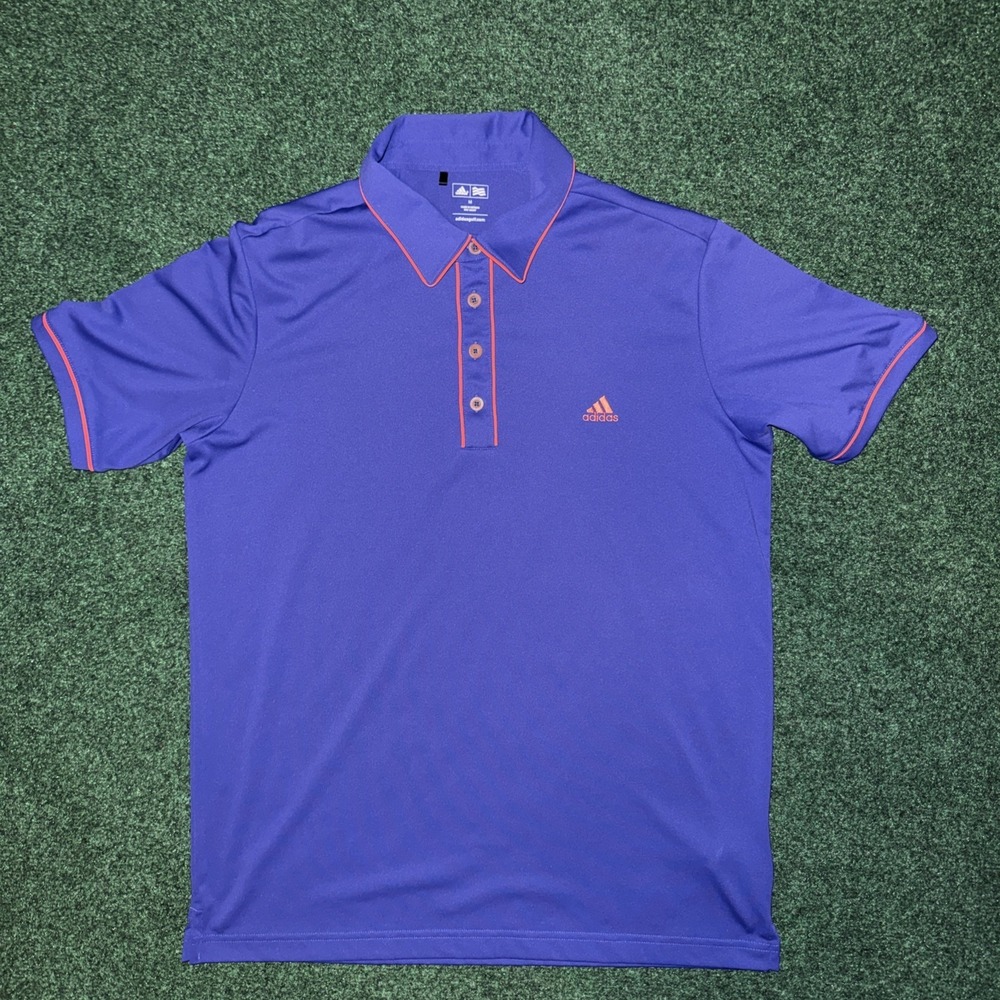 Adidas Embroidered Men's Purple Golf‎ Polo Size Medium F16
